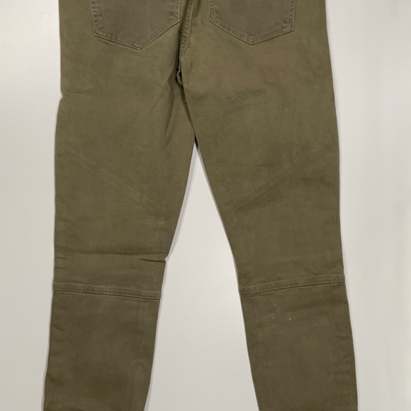 Women's Paige Marley Skinny Zip Denim in Fatigue Green Size 26/27.5 Made in USA - Picture 4 of 8